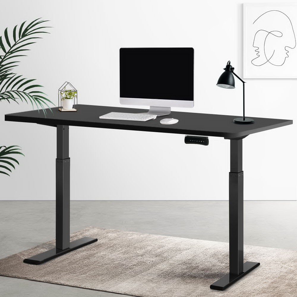 Artiss Standing Desk Motorised Dual Motor Black 140CM