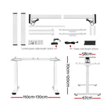 Artiss Standing Desk Motorised Dual Motor 120CM Black