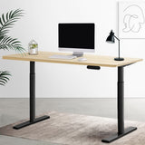 Artiss Standing Desk Motorised Electric Dual Motor White Oak 140CM