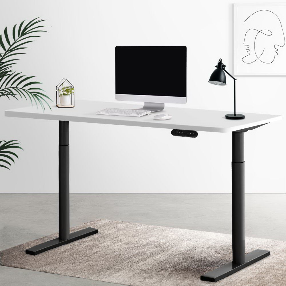 Artiss Standing Desk Motorised Electric Dual Motor White 140CM