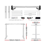 Artiss Standing Desk Motorised Electric Dual Motor 120CM Black