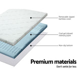 Giselle Bedding Memory Foam Mattress Topper 7-Zone 5cm Double