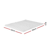 Giselle Bedding Memory Foam Mattress Topper 7-Zone Airflow Pad 8cm Double White