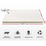 Giselle Bedding Memory Foam Mattress Topper 8cm Single