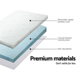 Giselle Bedding Memory Foam Mattress Topper Cool Gel 10cm Queen