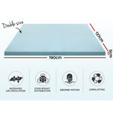 Giselle Bedding Memory Foam Mattress Topper Cool Gel 5cm Double