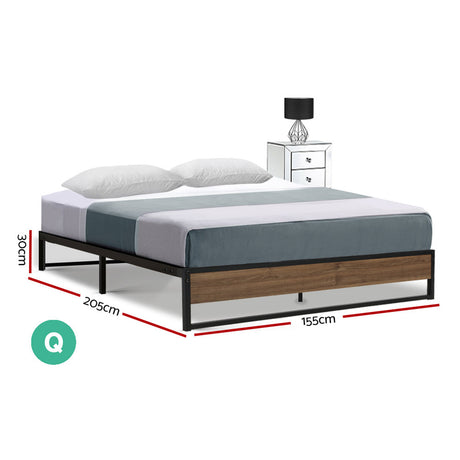 Artiss Bed Frame Metal Frame Bed Base OSLO - Queen