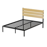 Artiss Bed Frame Queen Size Metal Base Mattress Platform Foundation Black PAULA