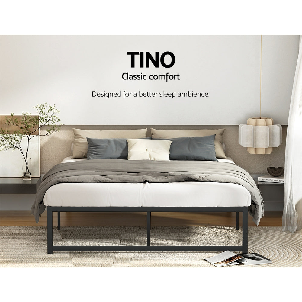 Artiss Bed Frame Double Size Metal Frame TINO