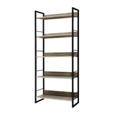 Artiss Bookshelf 5 Tiers - NOE Black and Oak