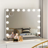 Embellir Bluetooth Makeup Mirror 58X46cm Hollywood with Light Dimmable 15 LED