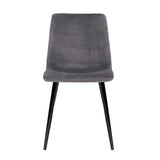 Artiss Dining Chairs Set of 4 Velvet Horizontal Slope Grey