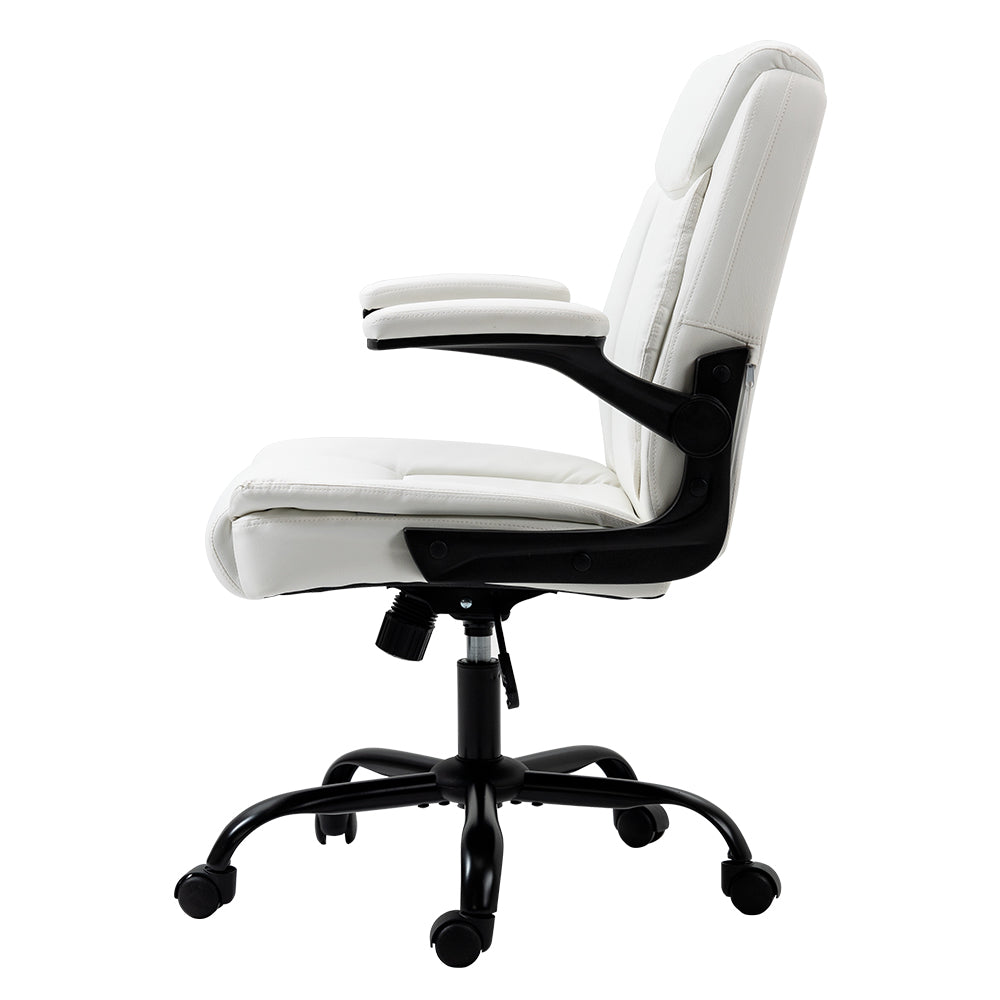 Artiss Executive Office Chair Mid Back White