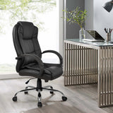 Artiss Executive Office Chair Leather Tilt Black