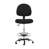 Artiss Office Chair Drafting Stool Fabric Chairs Black