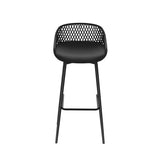 Gardeon 2PC Outdoor Bar Stools Plastic Metal Dining Chair Patio Furniture Garden