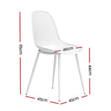 Gardeon 4PC Outdoor Dining Chairs PP Lounge Chair Patio Garden Furniture White