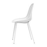 Gardeon 4PC Outdoor Dining Chairs PP Lounge Chair Patio Garden Furniture White