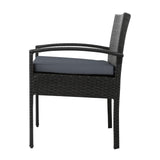 Gardeon 2PC Outdoor Dining Chairs Patio Furniture Rattan Lounge Chair Cushion Felix