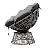 Gardeon Outdoor Chairs Outdoor Furniture Papasan Chair Wicker Patio Garden Grey