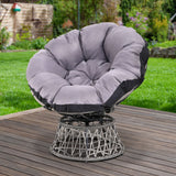 Gardeon Outdoor Chairs Outdoor Furniture Papasan Chair Wicker Patio Garden Grey