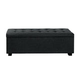 Artiss Storage Ottoman Blanket Box 97cm Linen Charcoal