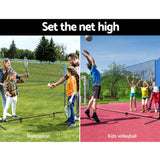 Everfit 3m Badminton Tennis Net Portable Volleyball Kit Adjustable Height