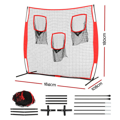 Everfit 1.8m Football Soccer Net Portable Goal Net Training 3 Target Zone