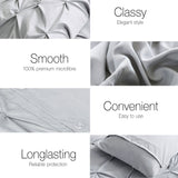 Giselle Bedding Quilt Cover Set Diamond Pinch Grey King