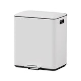 Cefito Pedal Bins Rubbish Bin Dual Compartment Waste Recycle Dustbins 40L White