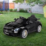 Kids Electric Ride On Car Mercedes-Benz AMG GTR Licensed Toy Cars 12V Black