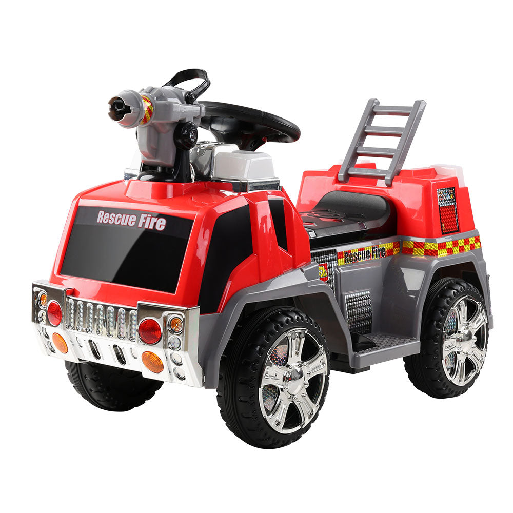 Rigo Kids Electric Ride On Car Fire Engine Fighting Truck Toy Cars 6V Red