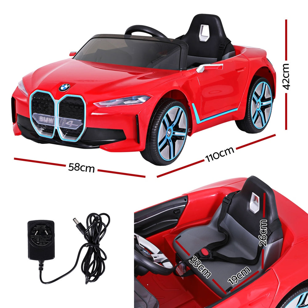 Kids Ride On Car BMW Licensed I4 Sports Remote Control Electric Toys 12V Red