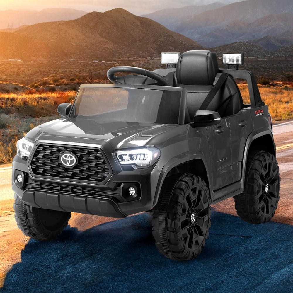 Kids Electric Ride On Car Toyota Tacoma Off Road Jeep Toy Cars Remote 12V Grey