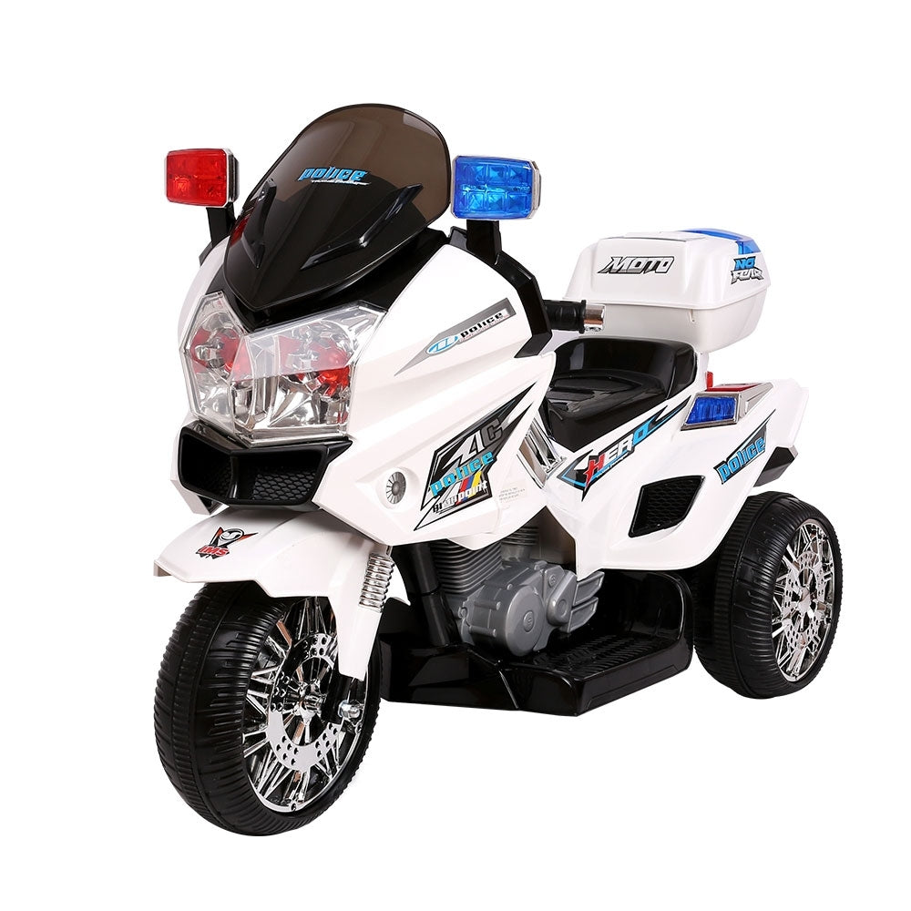 Rigo Kids Electric Ride On Patrol Police Car BMW-Inspired S1K 6V Battery White