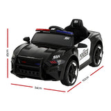 Rigo Kids Ride On Car Electric Patrol Police Cars Battery Powered Toys 12V Black