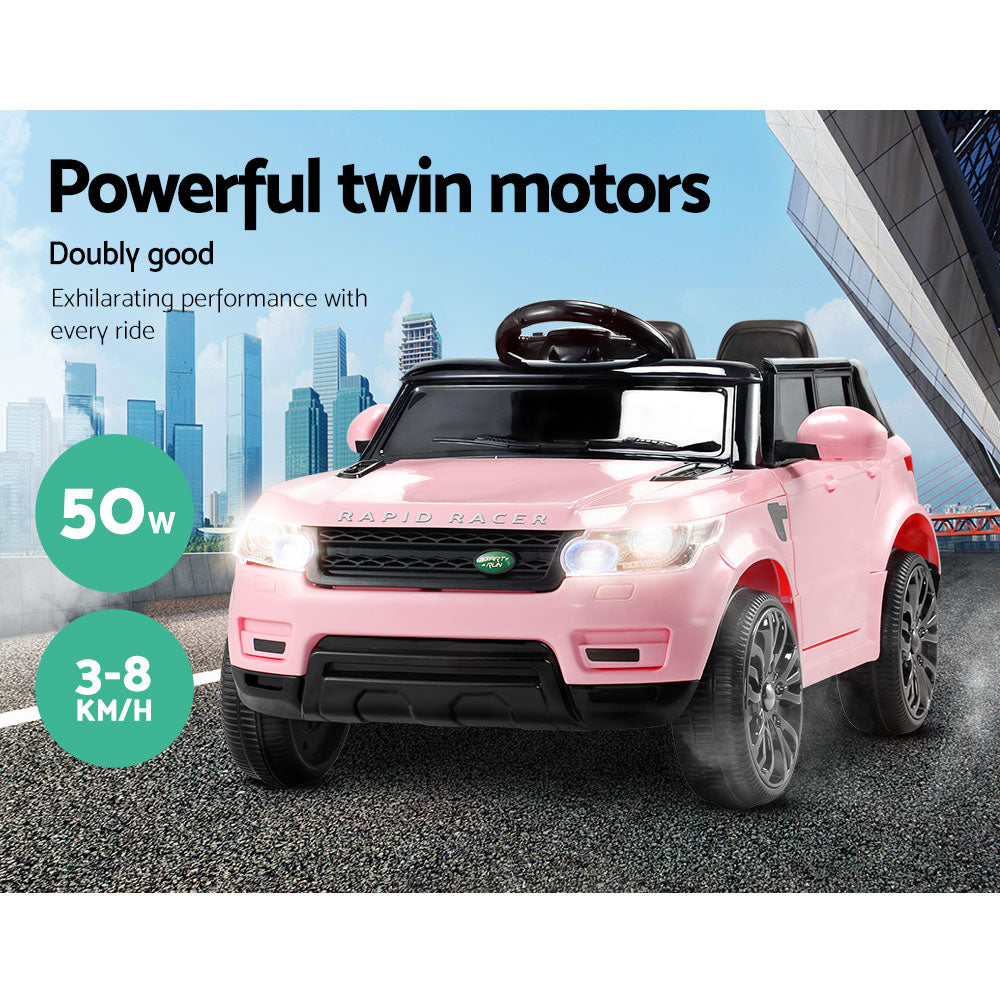 Rigo Kids Electric Ride On Car SUV Range Rover-inspired Cars Remote 12V Pink