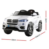 Rigo Kids Electric Ride On Car SUV BMW-Inspired X5 Toy Cars Remote 6V White