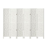 Artiss 6 Panel Room Divider Screen 244x170cm Clover White