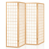 Artiss 4 Panel Room Divider Screen 174x179cm Natural