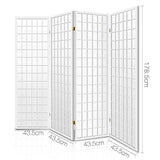 Artiss 4 Panel Room Divider Screen 174x179cm White