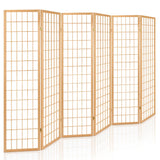 Artiss 6 Panel Room Divider Screen 261x179cm Natural