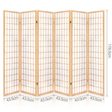 Artiss 6 Panel Room Divider Screen 261x179cm Natural