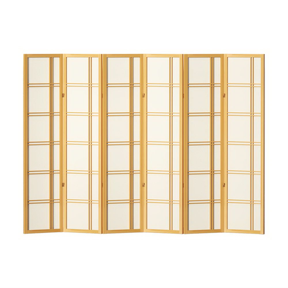 Artiss 6 Panel Room Divider Screen 265x179cm Nova Natural