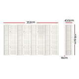 Artiss 8 Panel Room Divider Screen 353x179cm Nova White