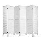 Artiss 6 Panel Room Divider Screen 245x170cm Louver White