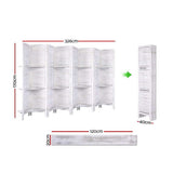 Artiss 8 Panel Room Divider Screen 326x170cm Shelf White