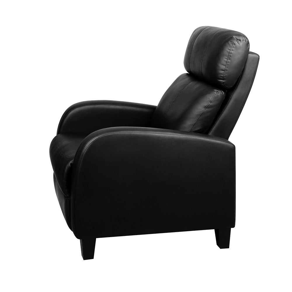 Artiss PU Leather Reclining Armchair - Black