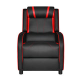 Artiss Recliner Chair Gaming Chair Leather Black Serik