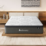 Audreamy Mattress Rome – 34cm Euro Top 100% Natural Latex Memory Foam 9-Zone Pocket Spring Hybrid Medium Firm (Double)